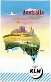 Kees P. van Roemburg, KLM Australia, 1951, poster