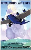 Jan Wijga, Royal Dutch Air Lines Fiction becomes Fact, 1933, poster