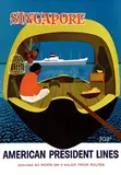 J. Clift, American President Lines Singapore, 1958, poster