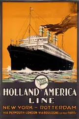 A. Grónholdt, Holland America Line New York-Rotterdam, poster