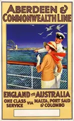 Longmate, Aberdeen & Commonwealth Line England to Australia, poster