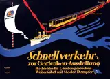 Theodore P. Etbauer, Schnellverkehr zur Gartenbau-Austellung, 1914, poster