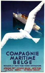 Pierre Fix-Masseau, Compagnie Maritime Belge, 1936, poster