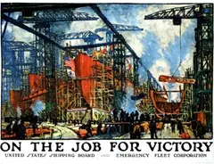 Jonas Lie, On The Job For Victory, 1918, poster