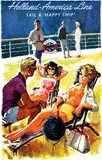Rien Poortvliet, Holland America Line Sail a Happy Ship, 1960, poster