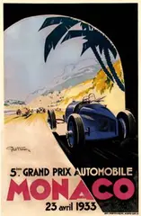 (ps. Georges Hamel) Geo Ham, Grand Prix Automobile Monaco, 1933, poster