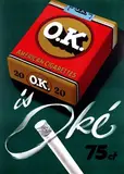 Frans Mettes, OK American Cigarettes, 1956, poster