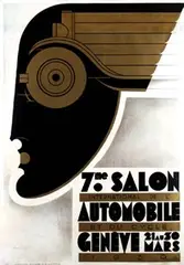 Noël Fontanet, 7.me Salon Automobile Genève, 1930, poster