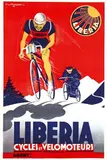 Gaston Gorde, Liberia Cycles et Velomoteurs, 1934, poster