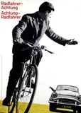 Josef Müller-Brockmann, Radfahrer-Achtung, 1958, poster, lithograph