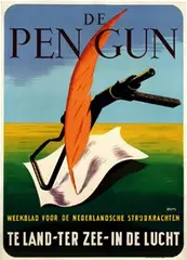 Wim Oepts, De Pen Gun Weekblad voor de Nederlandsche Strijdkrachten, poster