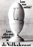 Waldemar Post, De Volkskrant Luns voor ontbijt?, 1969, poster