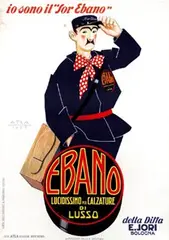Atla, Ebano Lucidissimo per Calzature, 1928, poster