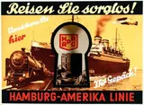 Theodore P. Etbauer, Hamburg-Amerika Linie Reisen Sie sorglos, poster