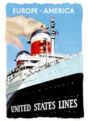 Y. Delfo, United States Lines Europe-America, poster
