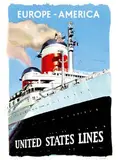 Y. Delfo, United States Lines Europe-America, poster
