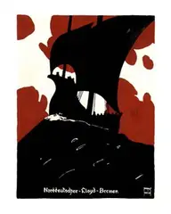 Emil R. Weiss, Norddeutscher-Lloyd-Bremen, poster