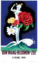 G. Hagemeyer, Den Haag-Bloemen-Zee, 1953, poster