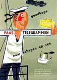 Ton Hoogendoorn, Paas telegrammen naar schepen op zee, poster