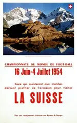 Franz Schneider, Championnats du monde de foot-ball La Suisse, 1954, poster