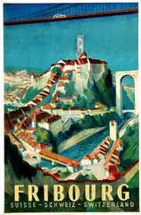 Willi Jordan, Fribourg, 1938, poster