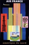 Jacques Nathan-Garamound, Air France amérique du nord, 1962, poster