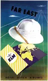 Auguste Melai, KLM Far East, 1953, poster
