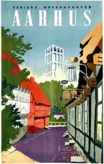 Aakjaer Borges, Aarhus, 1945, poster