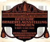 Franz P. Glass, Deutsche Brauerei Ausstellung München, 1909, poster