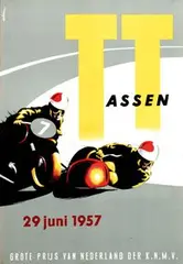 M. Dubbelmann, TT Assen, 1957, poster