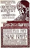 E. Stolzer, Orchester-Konzert des "Anbruch", 1919, poster
