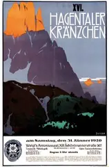 Süsser, Hagentaler Kränzchen, 1920, poster