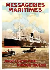 Messageries Maritimes Anvers-Extrême-Orient by Sandy (ps. Georges Taboureau) Hook, poster, sold May 2006