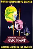 Fritz Schoppe, North German Lloyd Bremen Far East, poster