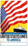 Charles Shepherd, United States Line to America, poster