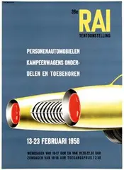 RAI personenautomobielen by Chr. Brouwers, 1958, poster, sold May 2006