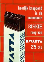 Theo Stradmann, Kwatta Biskwie reep, 1957, poster