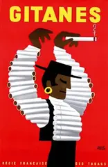Hervé Morvan, Gitanes, 1960, poster