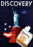 Jan Lavies, Discovery Cigarettes, 1955, poster