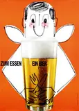 Paul Trauffer, Zum Essen ein Bier, 1960, poster