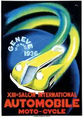 Henri Fehr, Salon International Automobile, 1936, poster