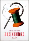 Peter Birkhäuser, Rheinbrücke Basel, 1943, poster