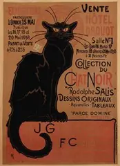 Theophile A Steinlen, Expositions Collection du Chat Noir, 1898, poster