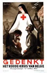 Droit Jean, Gedenkt het Roode-Kruis van België, 1945, poster