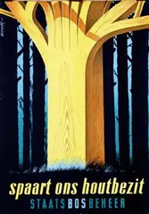 Os Koen van, spaart ons houtbezit, poster