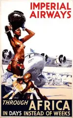 Brenet Albert V.E., Imperial Airways through Africa, 1935, poster