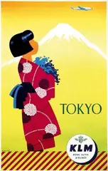 Os Koen van, KLM Tokyo, poster