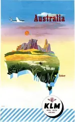 Roemburg Kees van, KLM Australia, 1951, poster