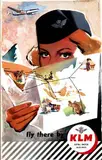 Mettes Frans, Fly there by KLM, 1954, poster