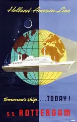 Doeve Eppo, Holland-America Line s.s. Rotterdam, poster